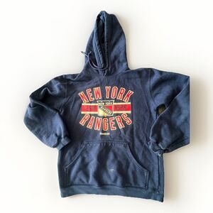 NHL New York Rangers Men's Long Sleeve Hooded Sweatshirt SMALL Reebok